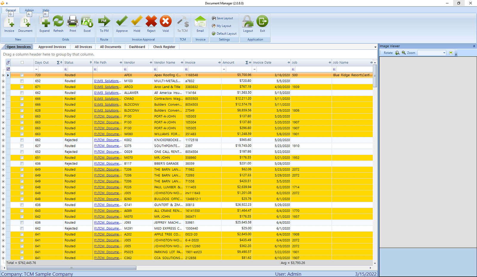 admin dashboard